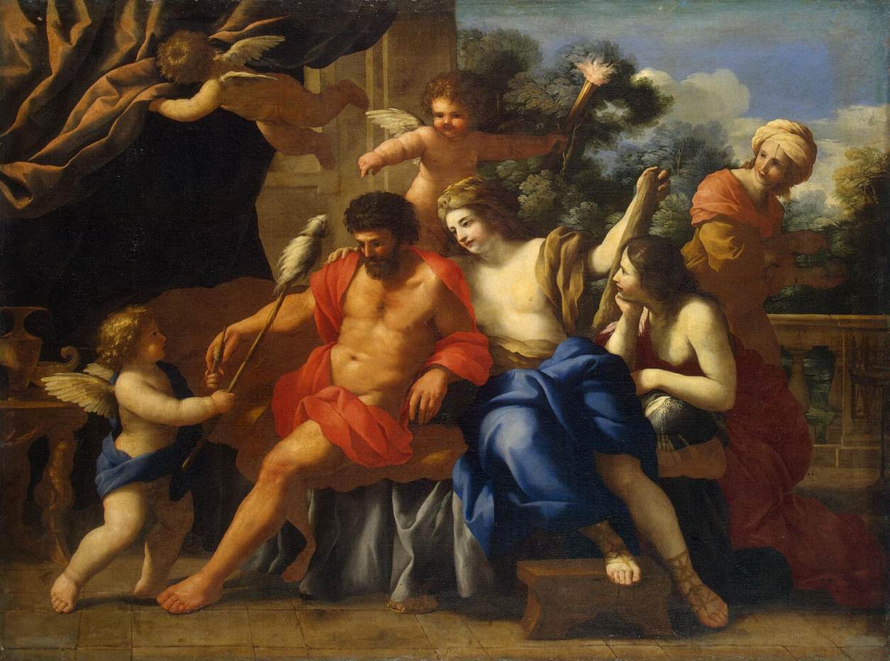 Hercules and Omphale by ROMANELLI, Giovanni Francesco