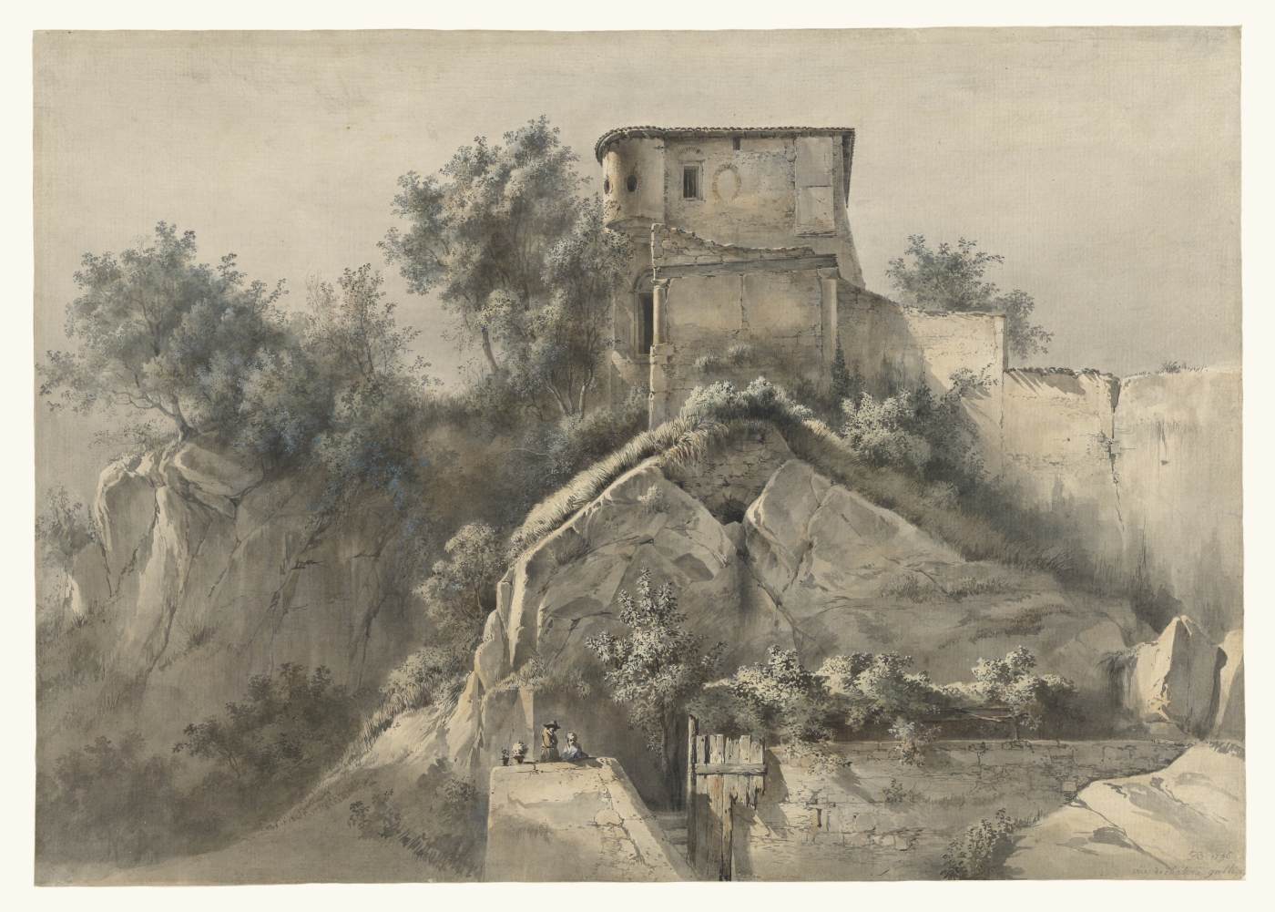 Landscape with Château Gaillard by BOISSIEU, Jean-Jacques de