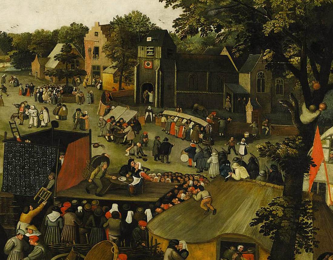 The Feast of St George with Theatre and Procession (detail) by