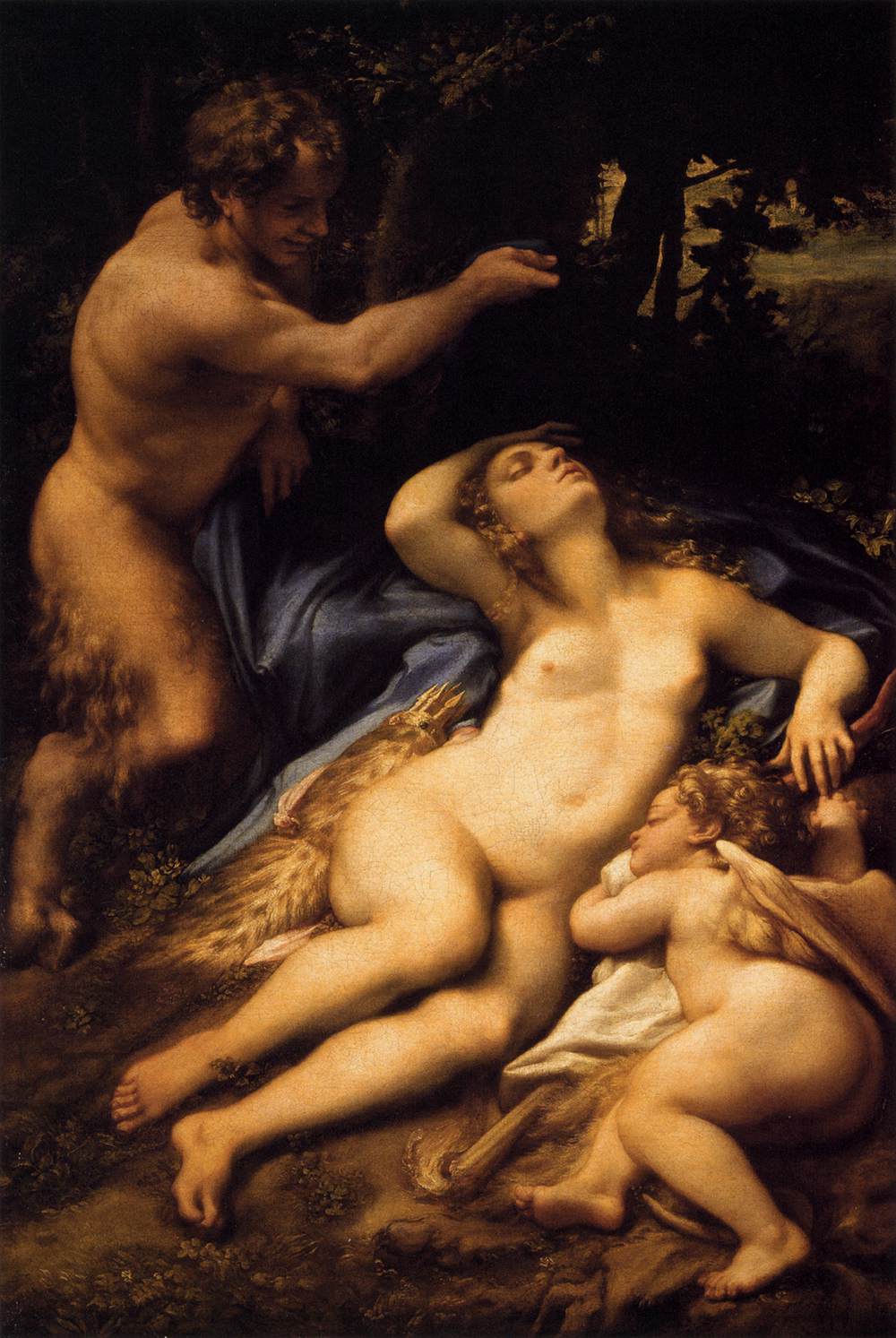 Venus and Cupid with a Satyr by