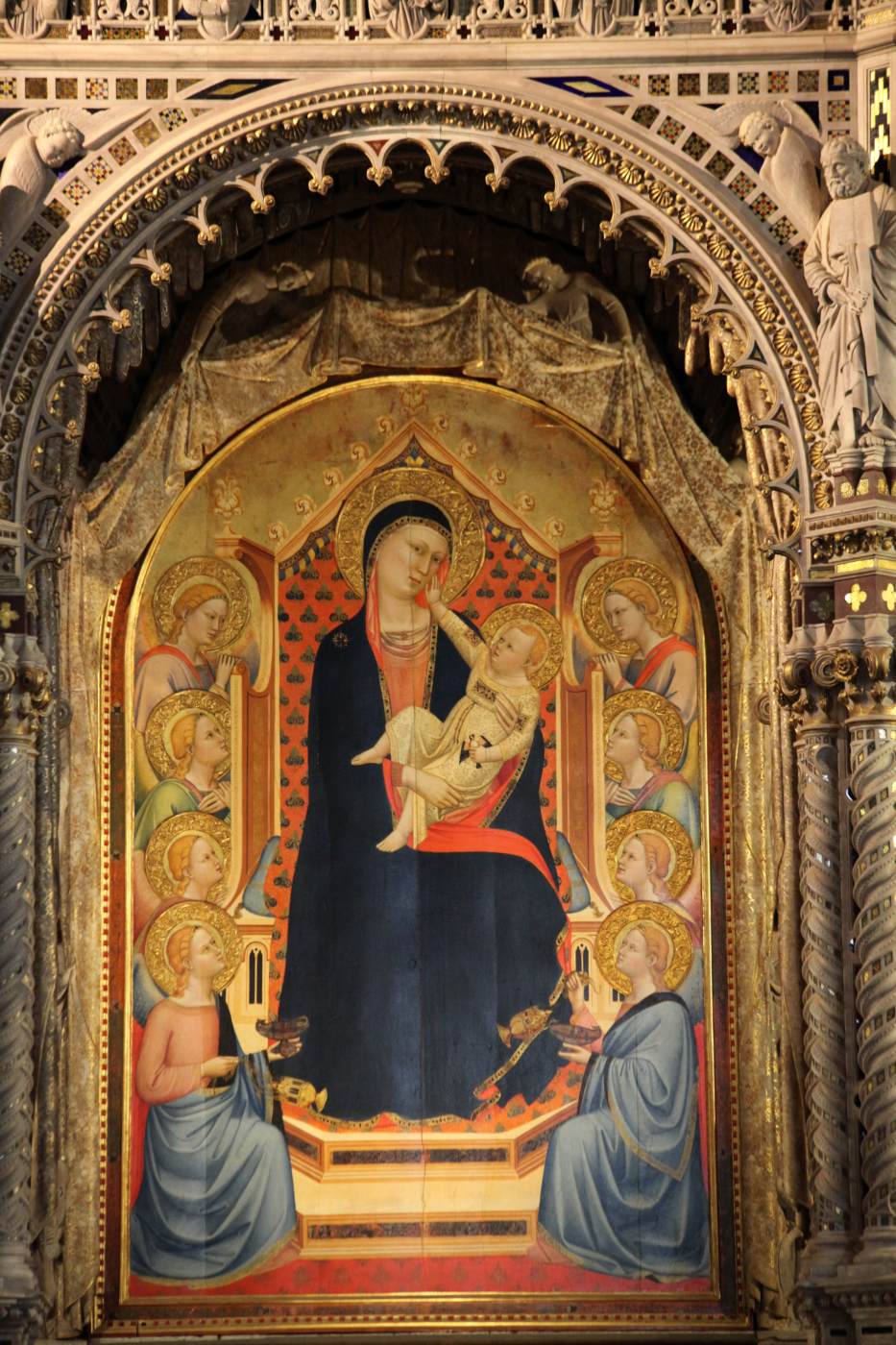 Orsanmichele Madonna and Child with Angels by DADDI, Bernardo