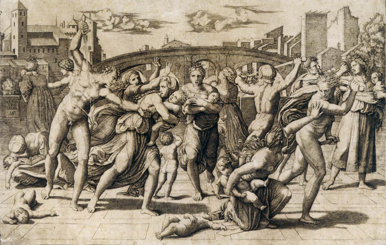 Massacre of the Innocents without fir tree by RAIMONDI, Marcantonio