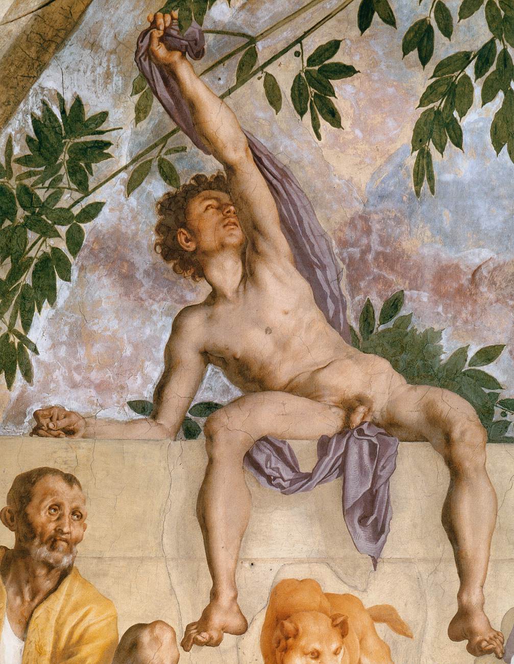 Lunette fresco (detail) by