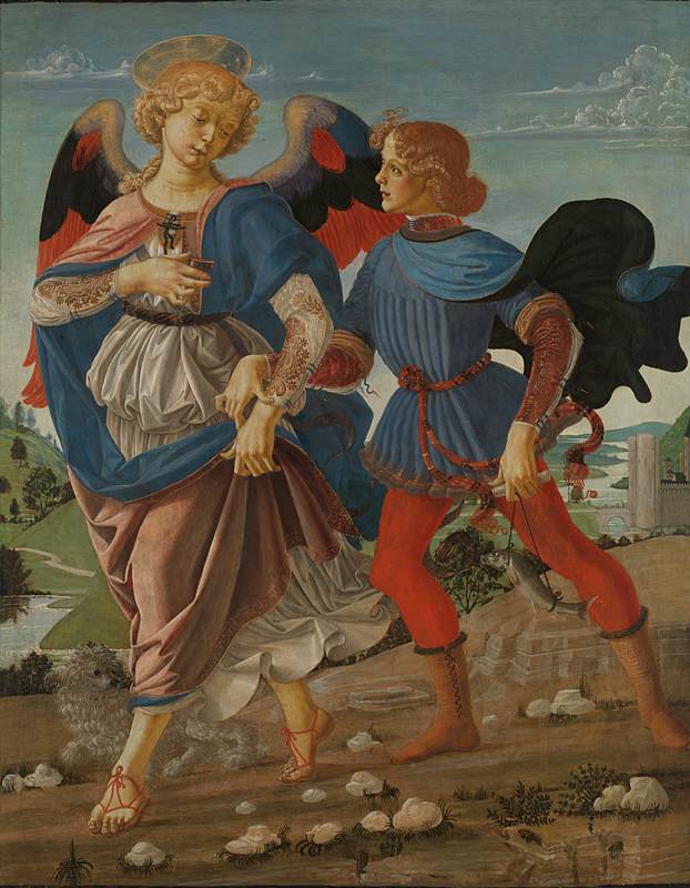 Tobias and the Angel by VERROCCHIO, Andrea del