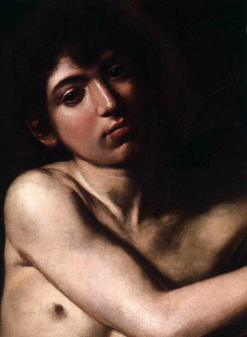 St John the Baptist (detail) by CARAVAGGIO