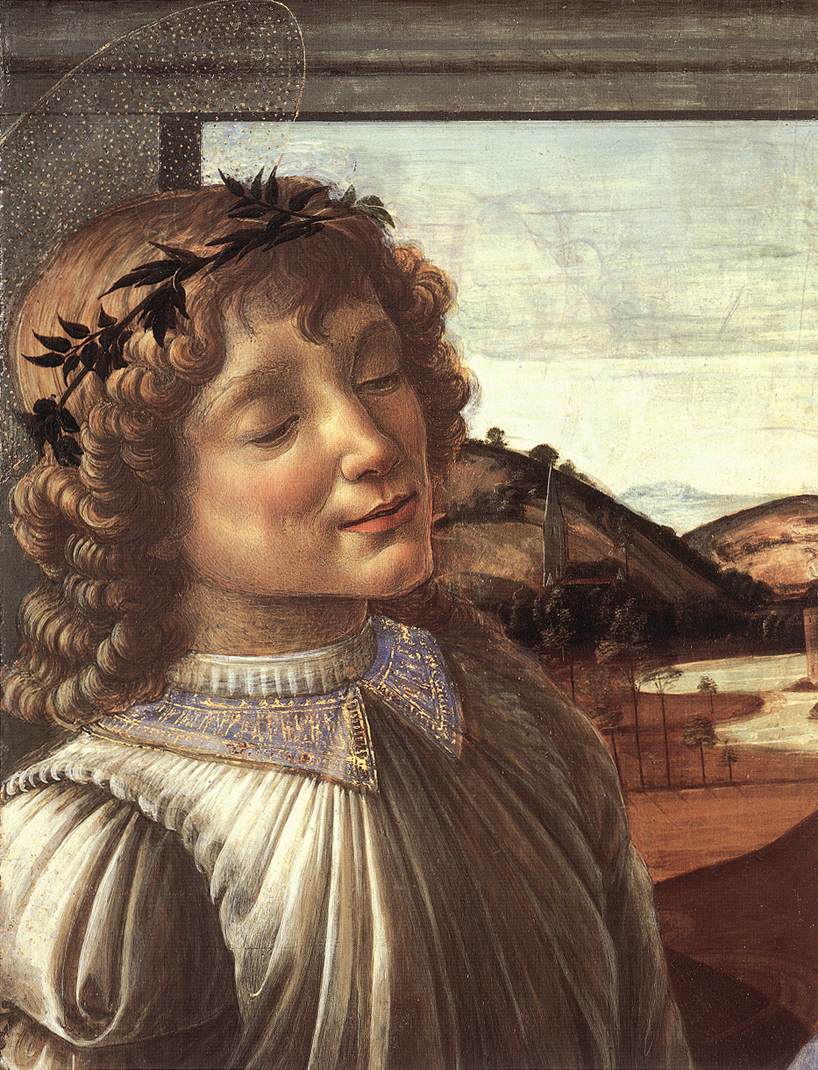 Madonna and Child with an Angel (detail) by BOTTICELLI, Sandro