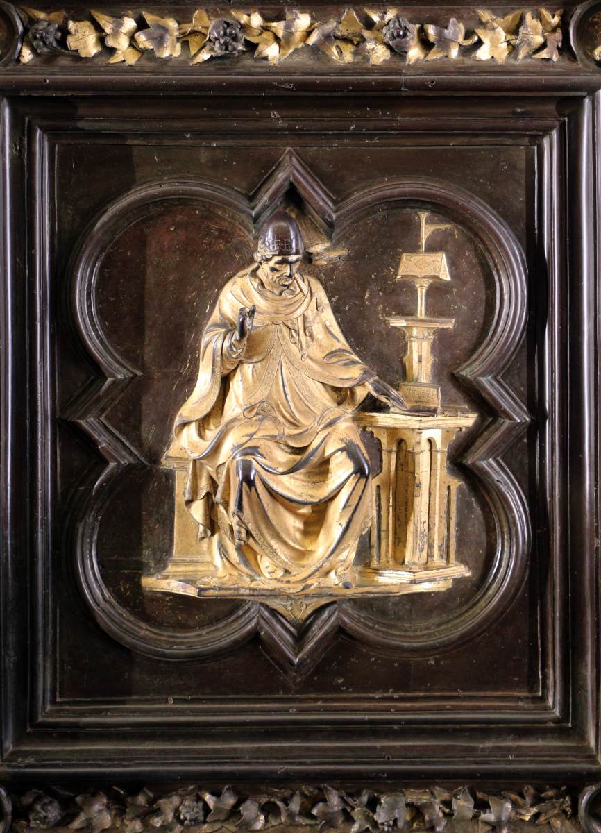 North doors panels: G. St Gregory by GHIBERTI, Lorenzo