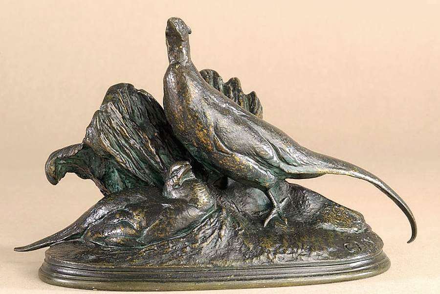 Pheasants by CAIN, Auguste Nicolas