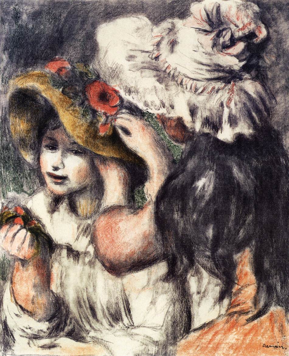 Pinning the Hat by RENOIR, Pierre-Auguste