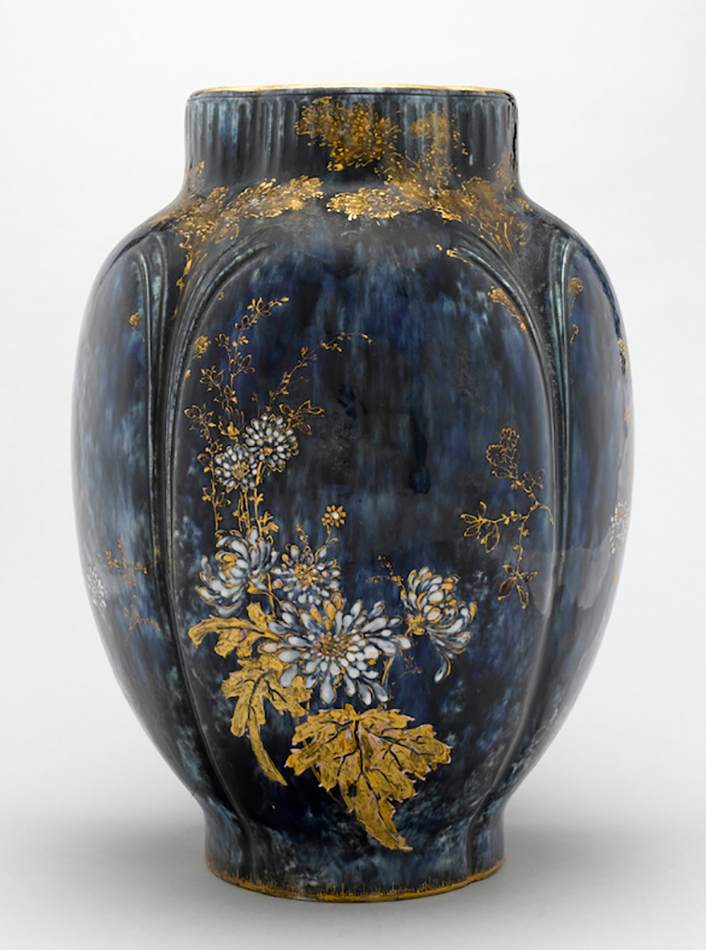 Sèvres blue vase by DAMMOUSE, Albert-Louis