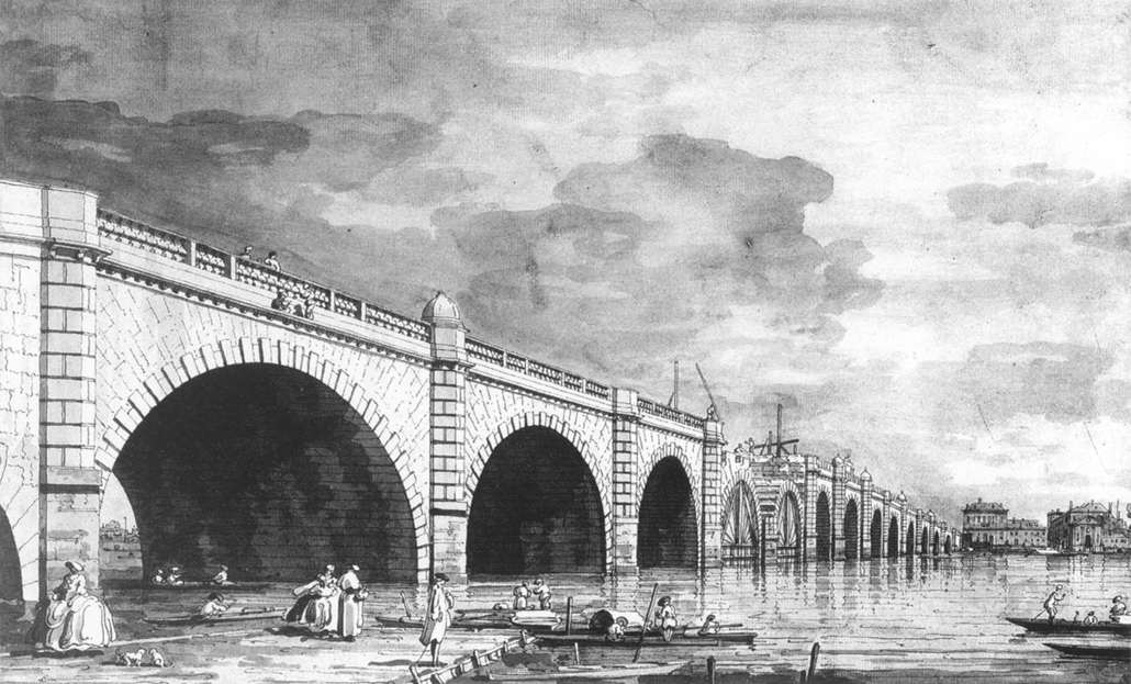 London: Westminster Bridge under Repair by CANALETTO