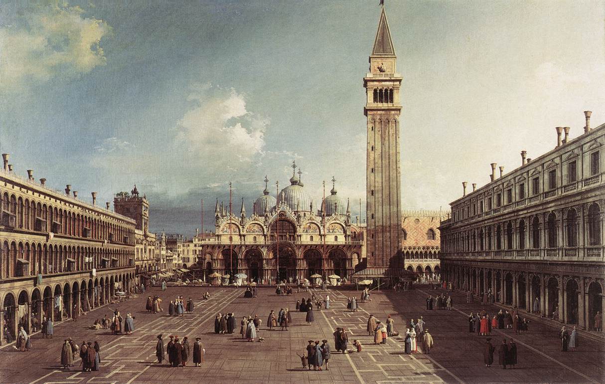 Piazza San Marco with the Basilica by CANALETTO