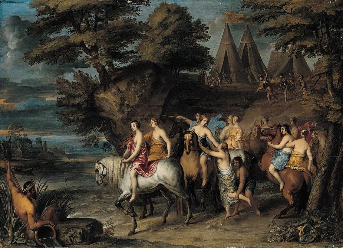 Cloelia and Her Companions Escaping from the Etruscans by WOUTERS, Frans