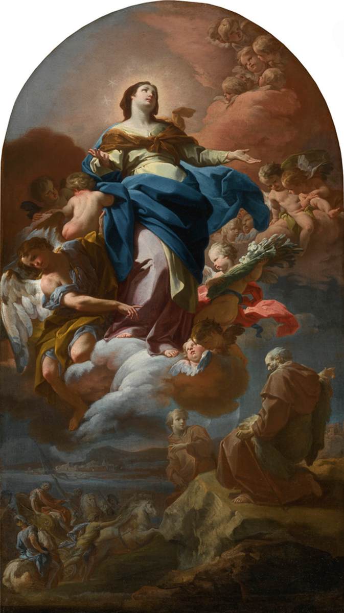 Immaculate Conception with the Prophet Elijah by GIAQUINTO, Corrado