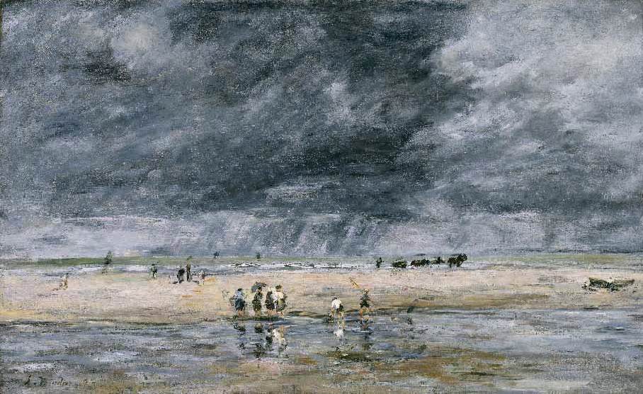 Figures on the Beach by BOUDIN, Eugène