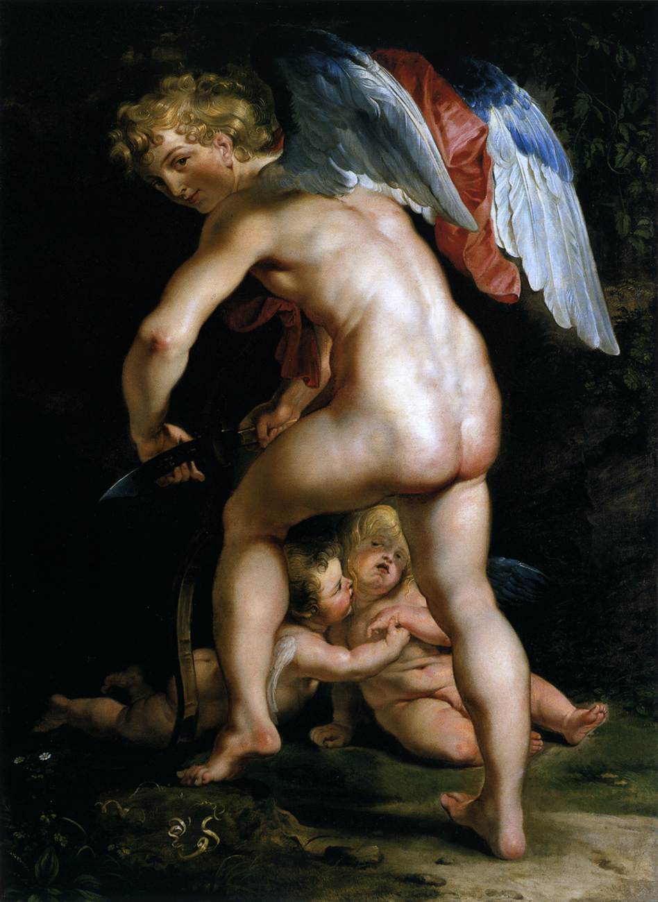 Cupid Making His Bow by RUBENS, Peter Paul