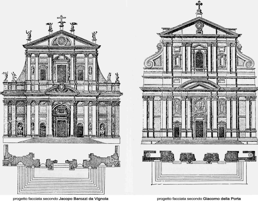 Plans for the façade by PORTA, Giacomo della