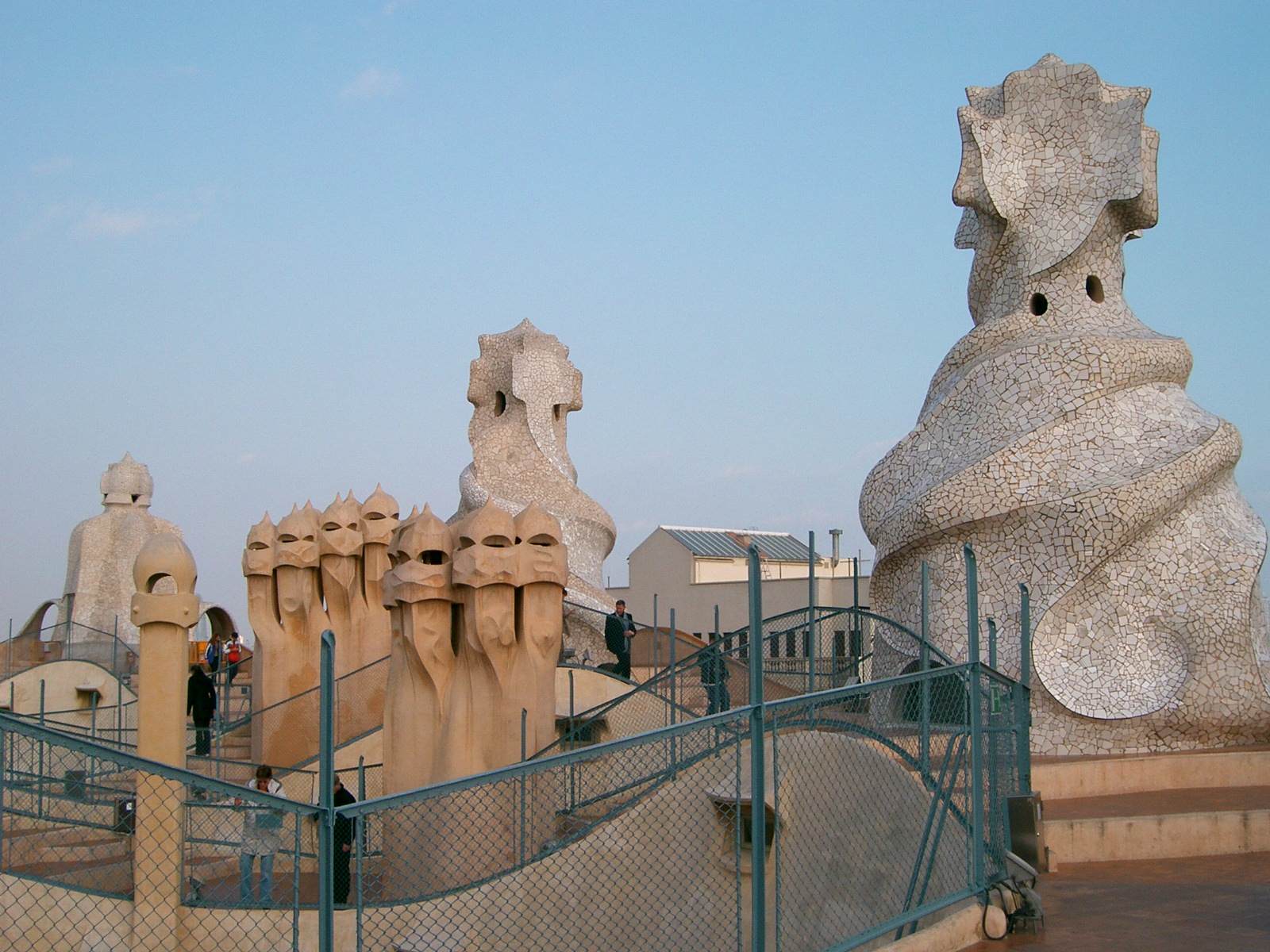 Casa Milà: view of the rooftop by