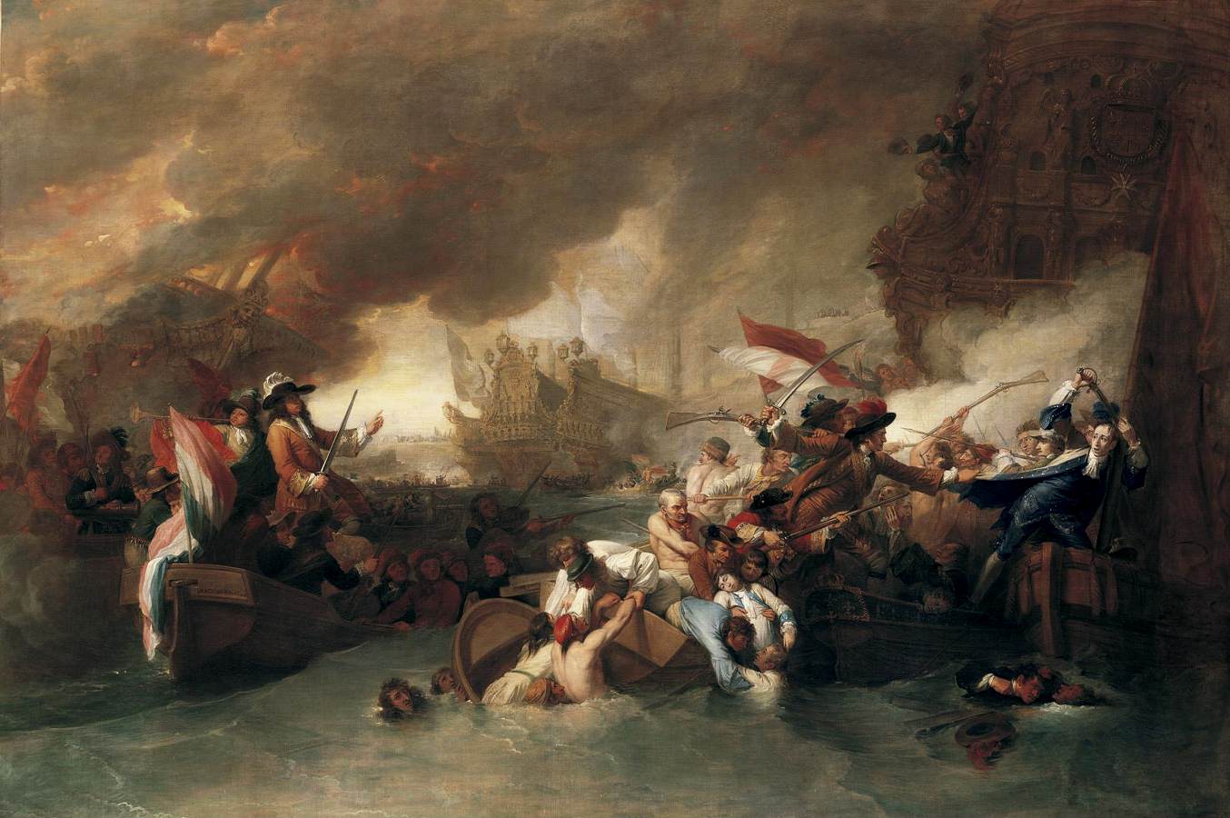 The Battle of La Hogue by WEST, Benjamin