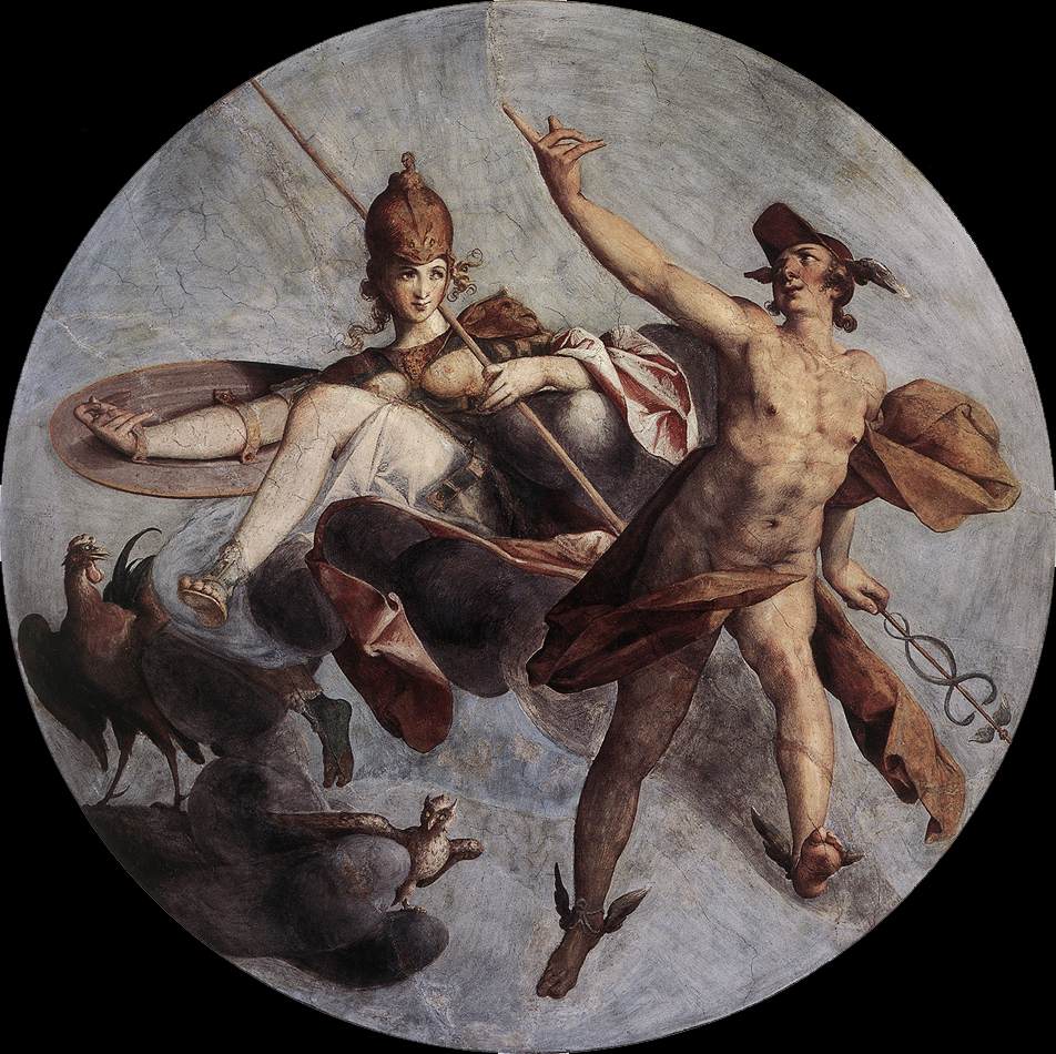 Hermes and Athena by SPRANGER, Bartholomaeus