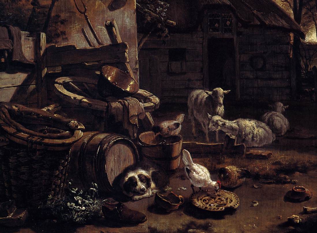 Barnyard Scene (detail) by POEL, Egbert van der