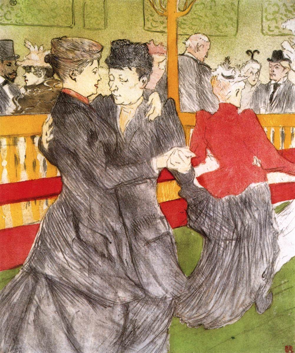 At the Moulin Rouge: Two Women Waltzing by TOULOUSE-LAUTREC, Henri de