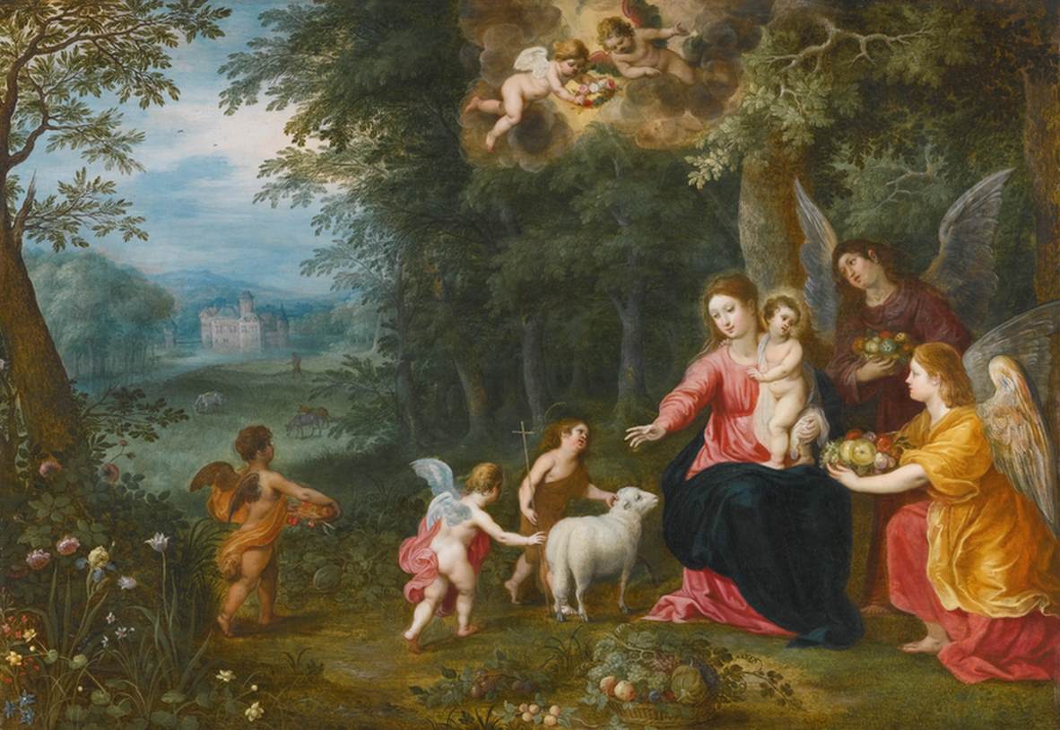 Virgin and Child with the Infant St John, Surrounded by Animals by