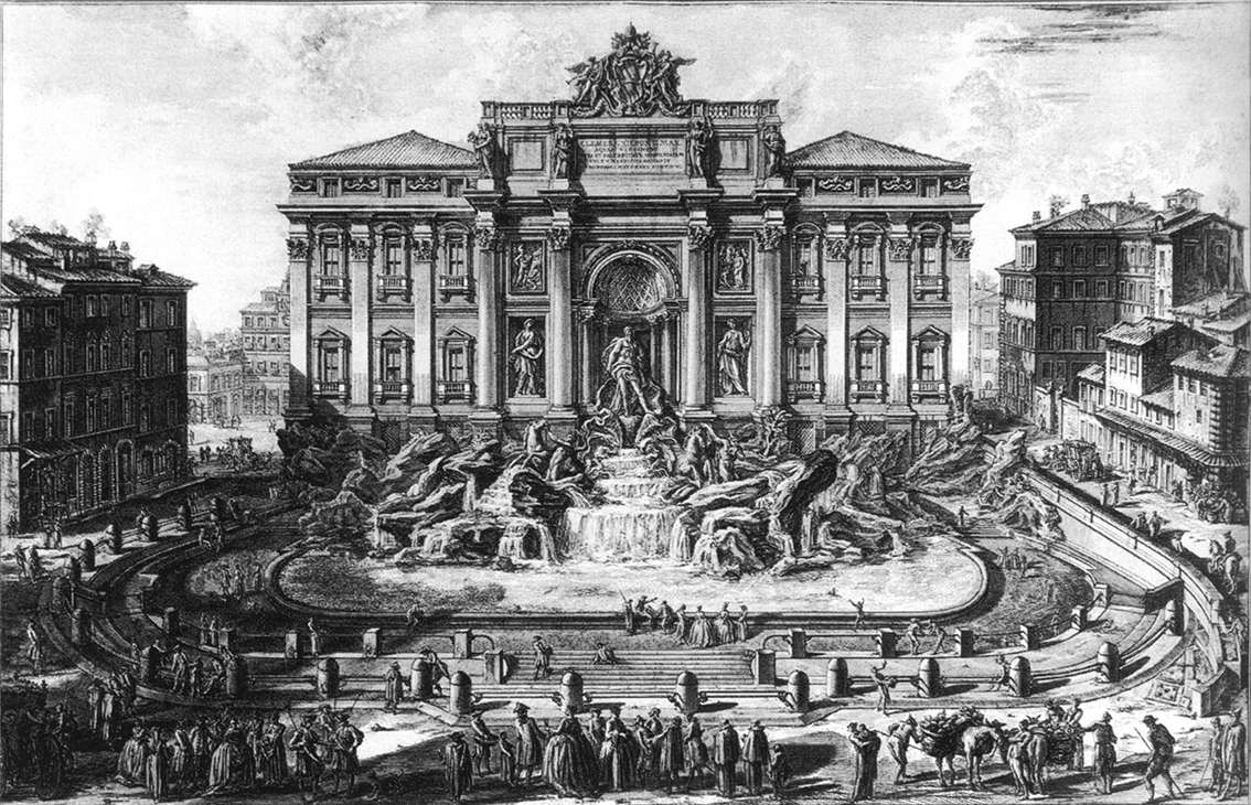 The Trevi Fountain in Rome by PIRANESI, Giovanni Battista