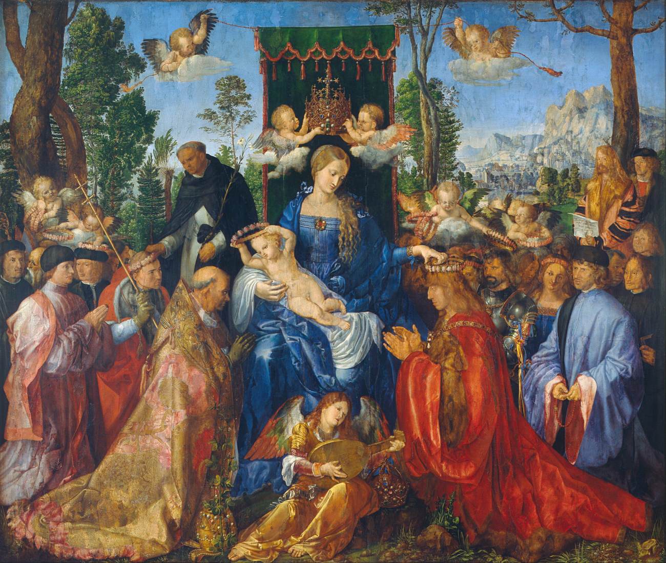 Feast of the Rose Garlands by DÜRER, Albrecht