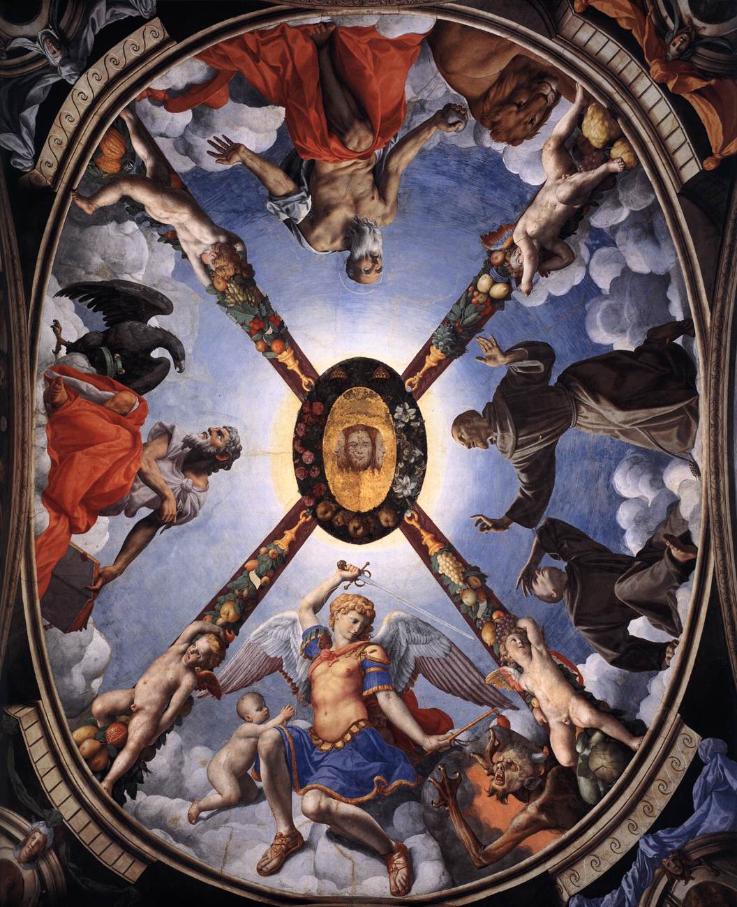 Vault decoration by BRONZINO, Agnolo