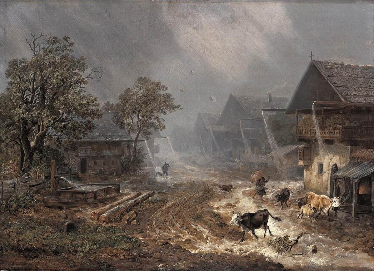 Rain Shower in Patenkirchen by BÜRKEL, Heinrich