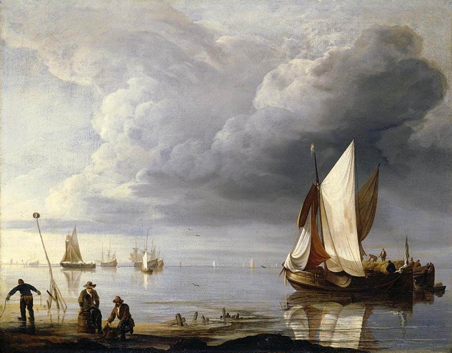 Small Dutch Vessels in a Calm by DUBBELS, Hendrik Jakobsz.