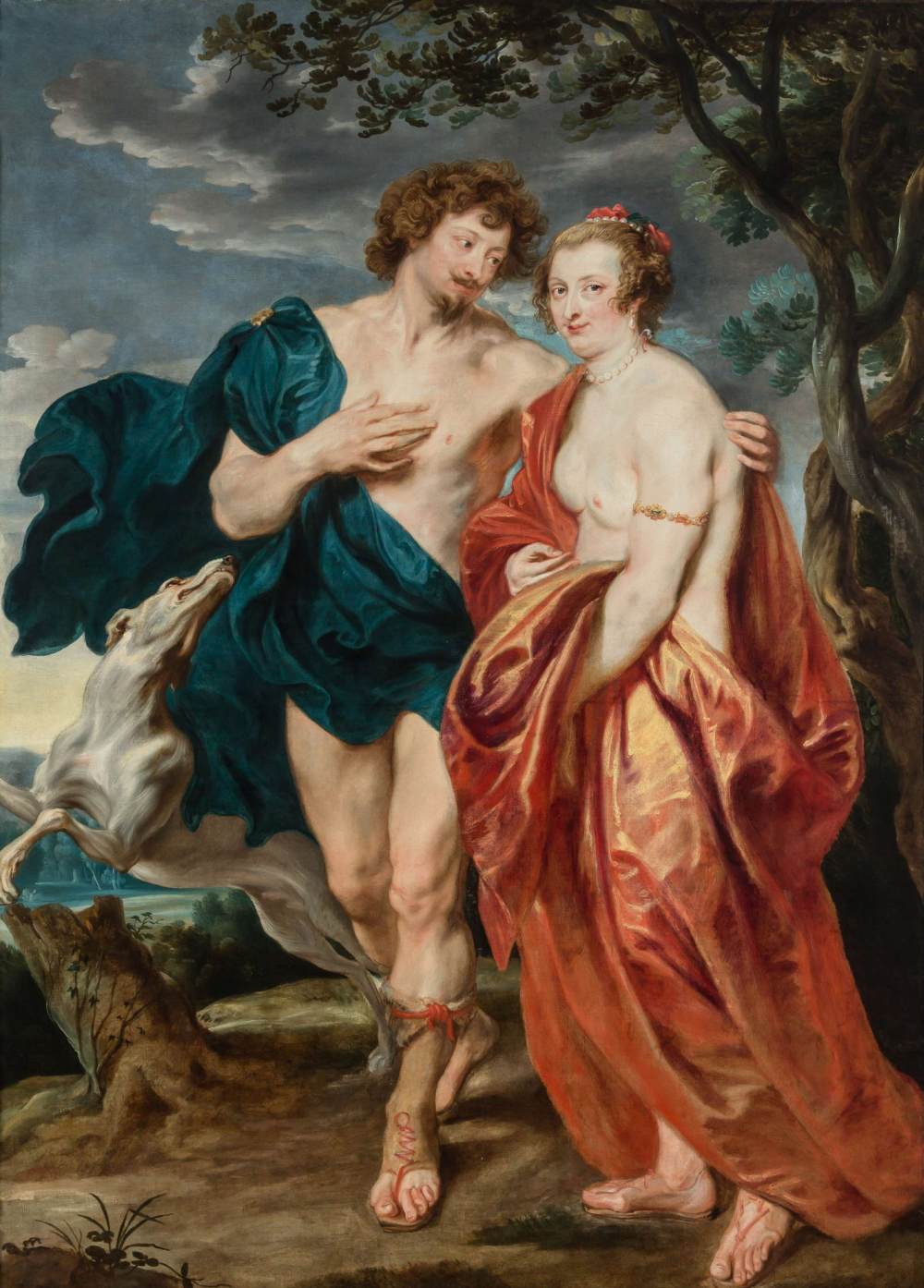 Sir George Villiers and Lady Katherine Manners as Adonis and Venus by DYCK, Sir Anthony van