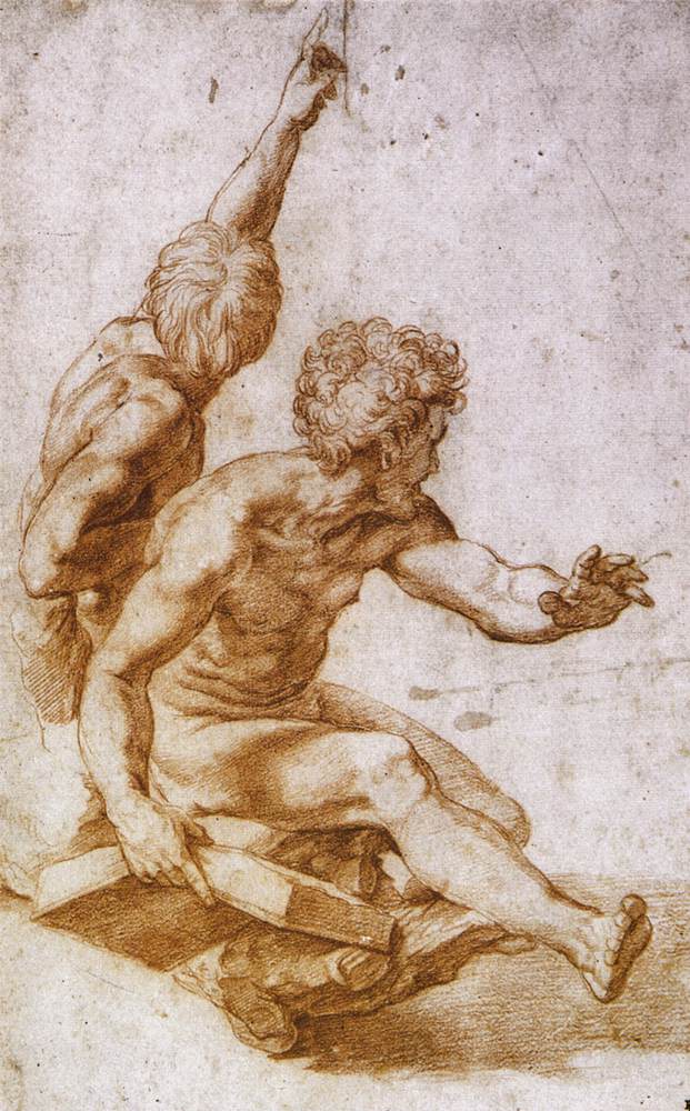 Figure Study of Two Apostles by RAFFAELLO Sanzio