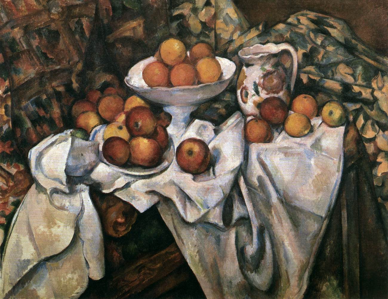 Still-Life with Apples and Oranges by CÉZANNE, Paul