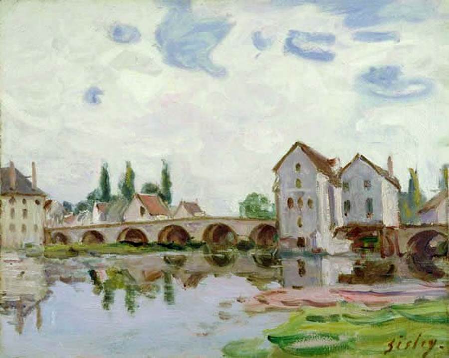 View of Moret-sur-Loing by SISLEY, Alfred