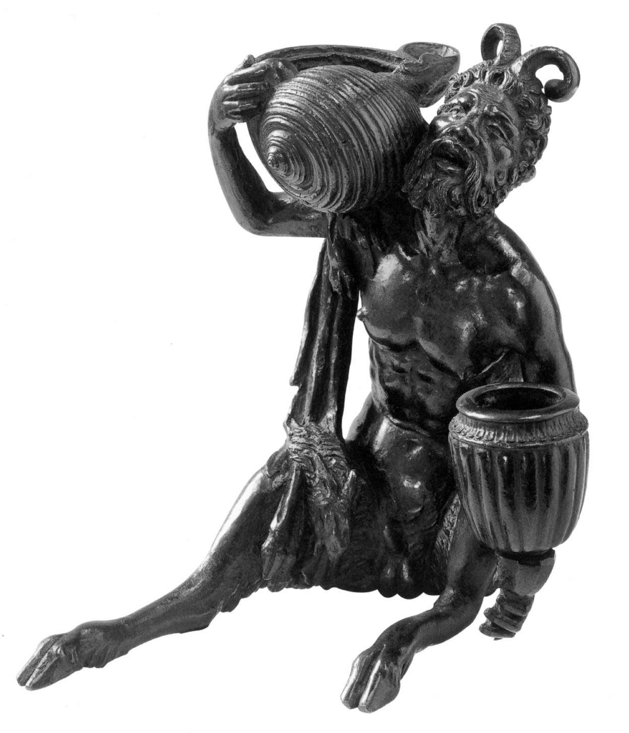 Satyr with an Amphora and Shell by