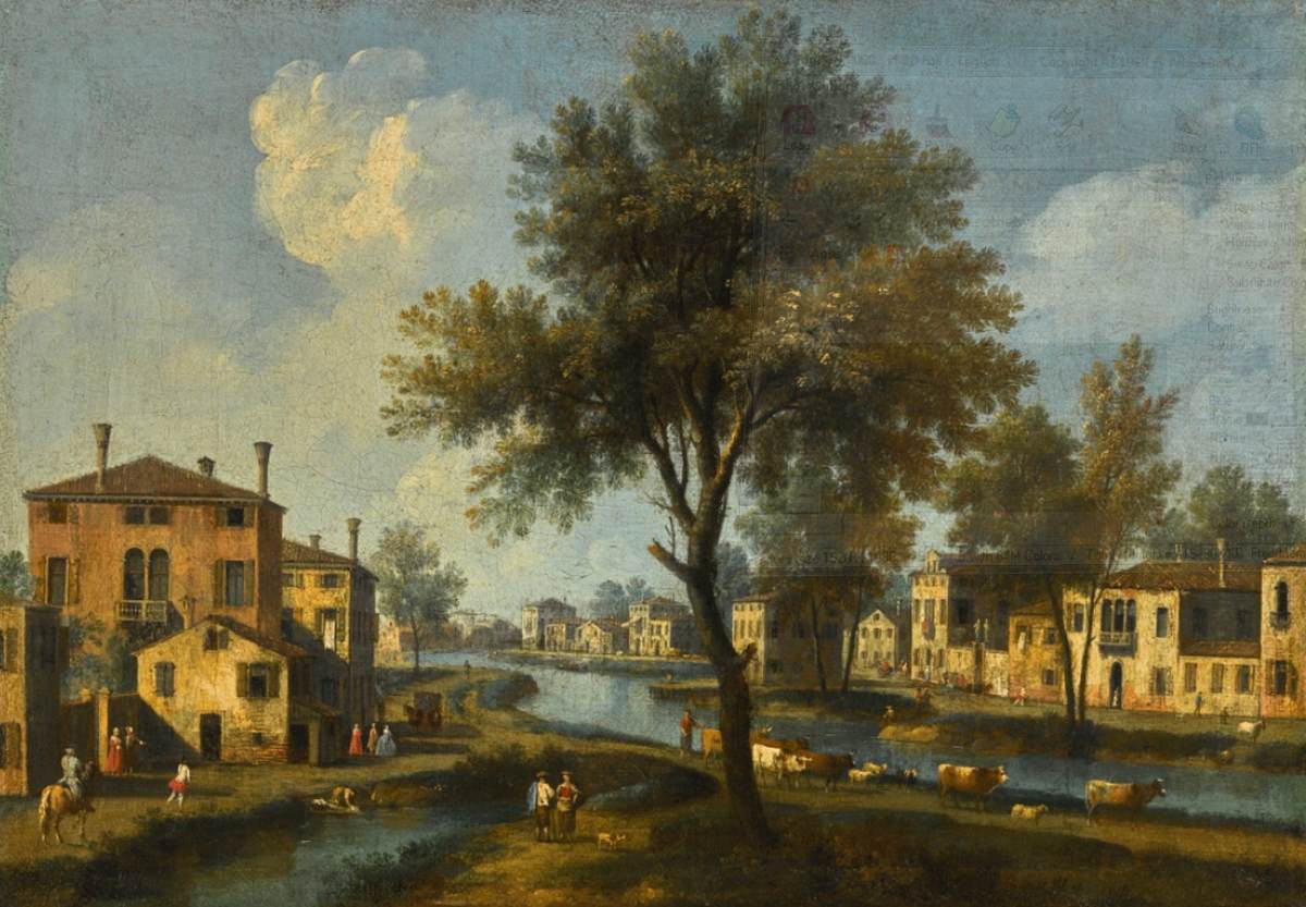 Village Scene on the Brenta Canal by