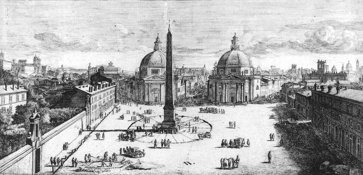 View of the Piazza del Popolo, Rome by