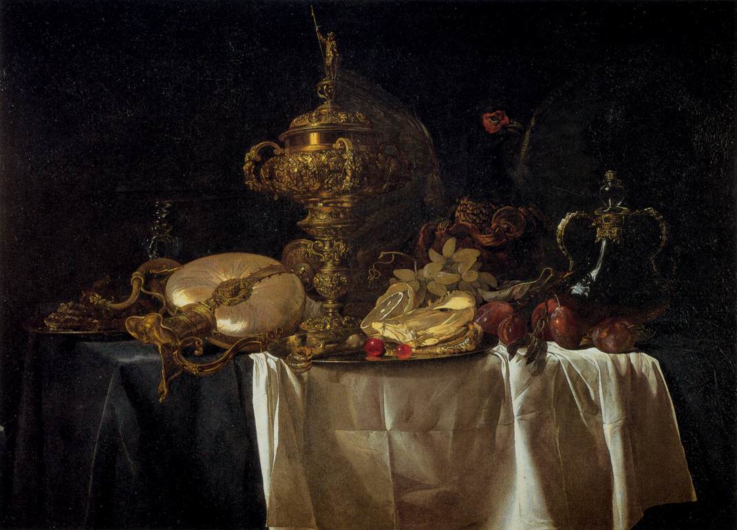 Still-Life with Fruit, Parrot, and Nautilus Pitcher by