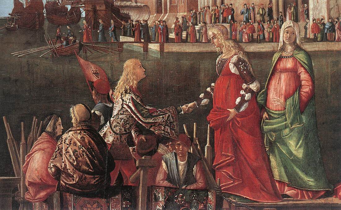 Meeting of the Betrothed Couple (detail) by CARPACCIO, Vittore