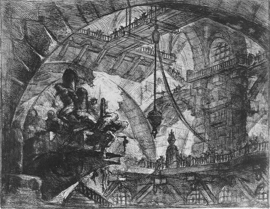 Prisoners on a Projecting Platform by PIRANESI, Giovanni Battista