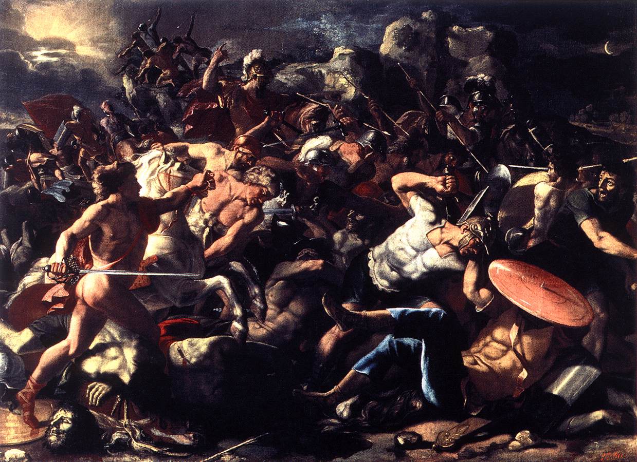 Joshua's Victory over the Amorites by POUSSIN, Nicolas