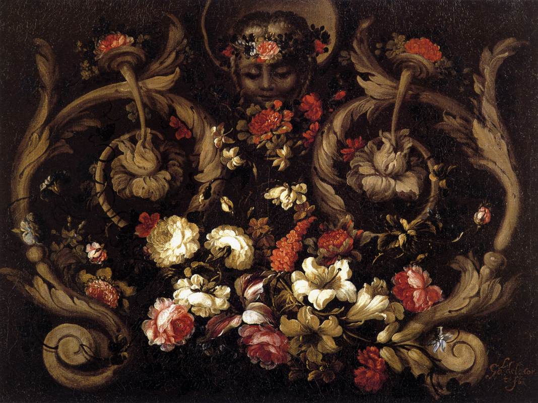 Grotesques with Flowers by CORTE, Gabriel de la