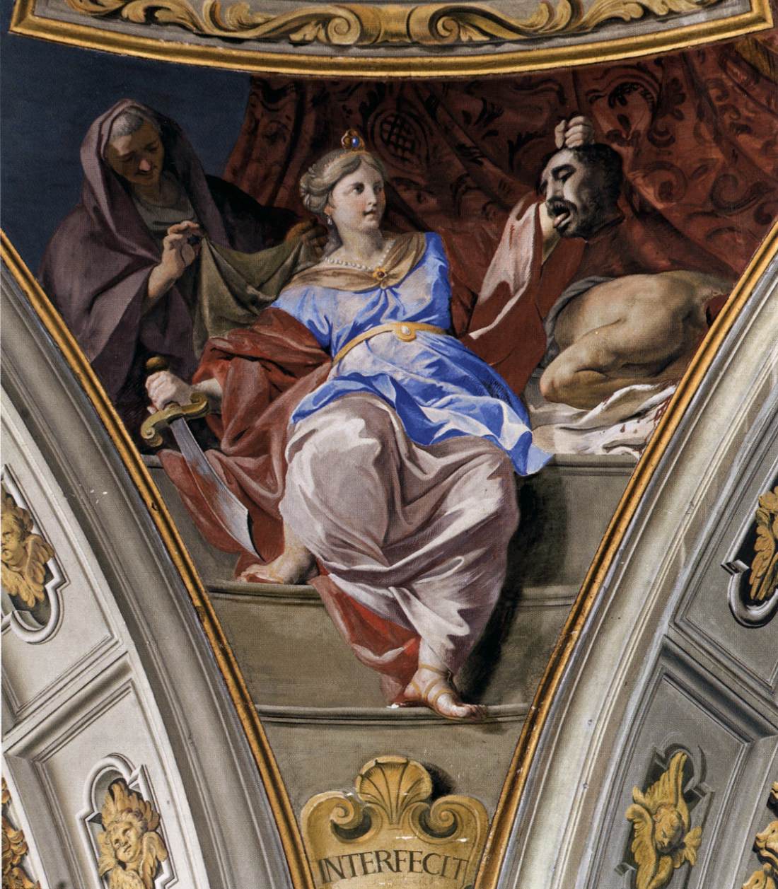 Painting on the pendentive: Judith by POZZO, Andrea