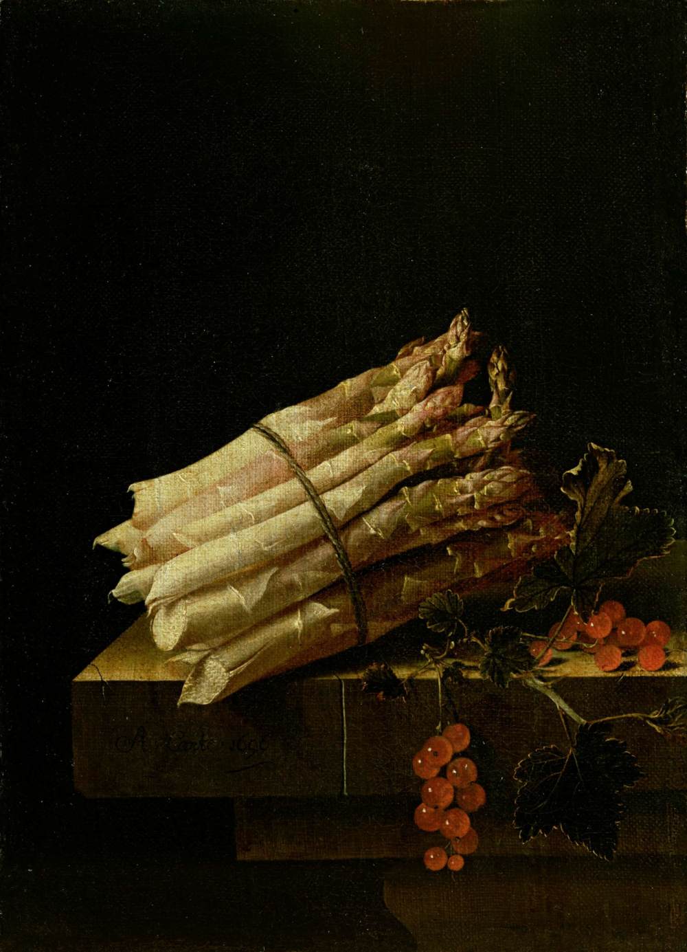 Still-Life with Asparagus and Red Currants by