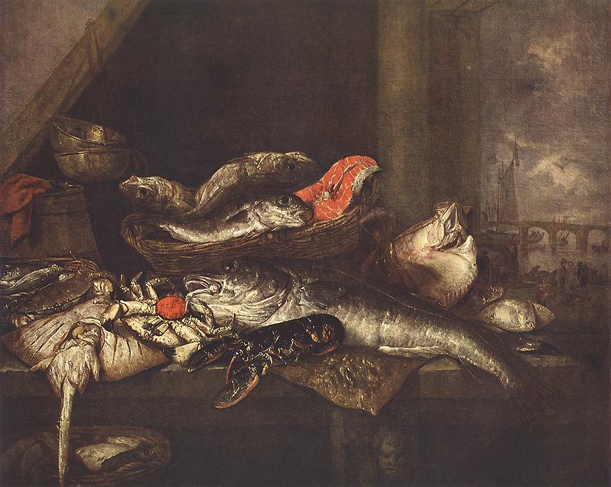 Still-life with Fishes by BEYEREN, Abraham van