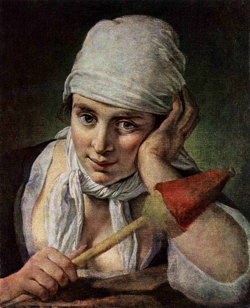 Young Girl with Distaff by ROTARI, Pietro Antonio