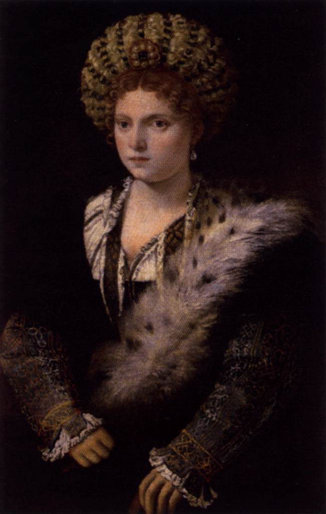 Isabella d'Este, Duchess of Mantua by TIZIANO Vecellio