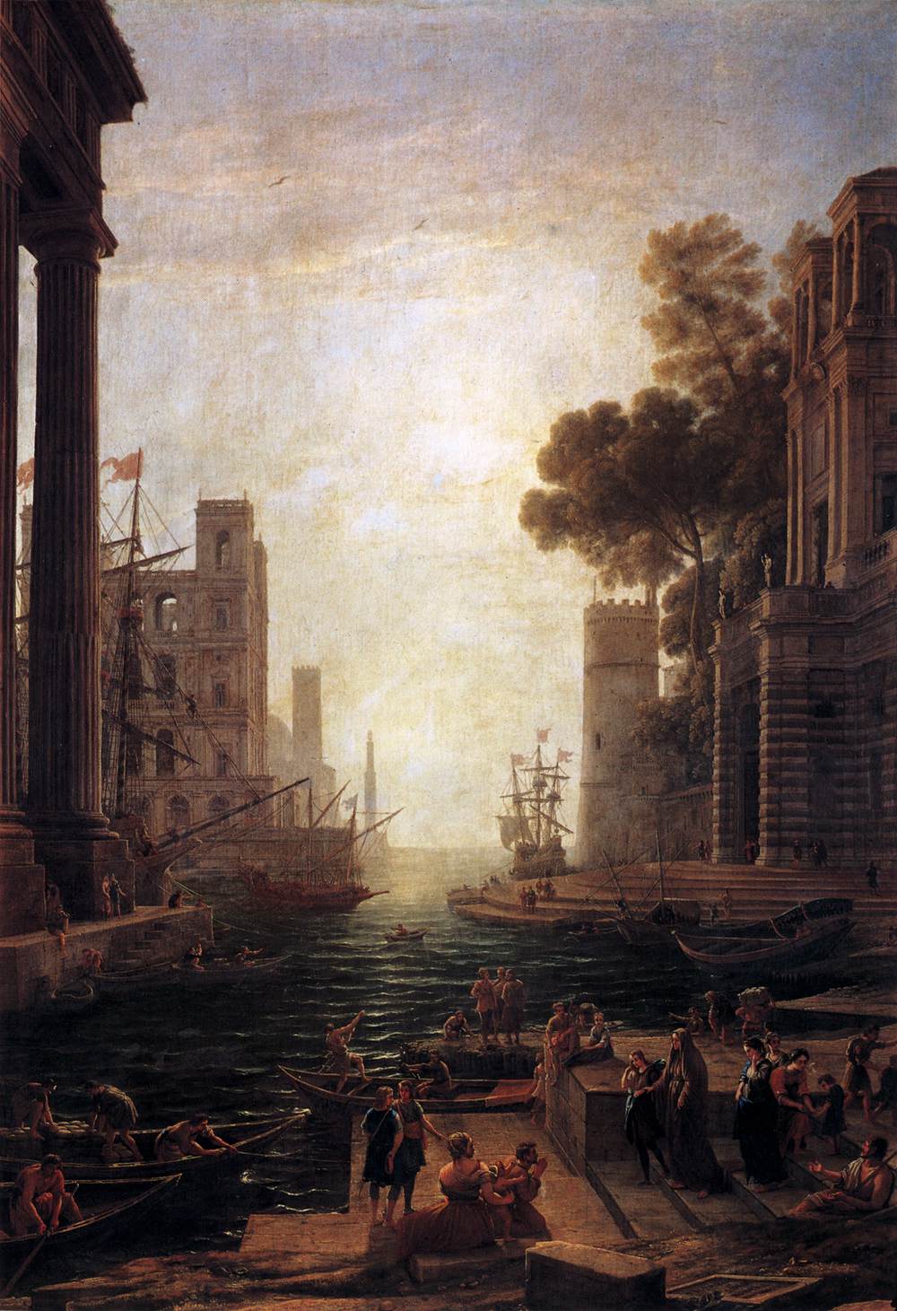 Embarkation of St Paula Romana at Ostia by CLAUDE LORRAIN